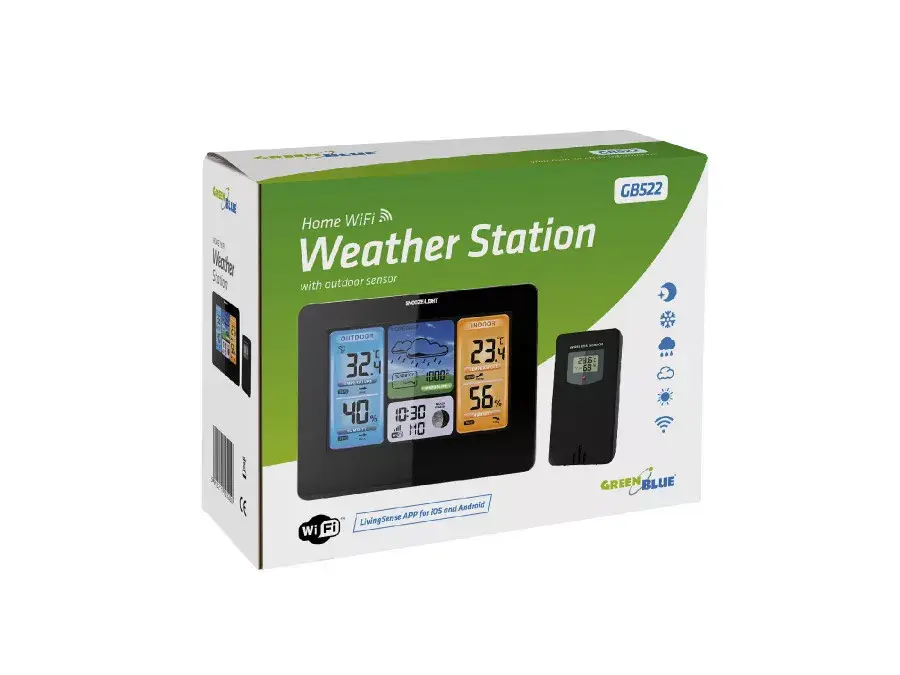 LCD Akumulatora Wi-Fi Termometrs Higrometrs Greenblue 46003 Photo 4