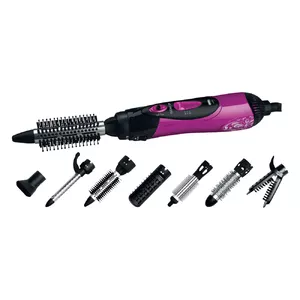 Hot air brush SENCOR SHS 7551VT — 1000 W, 2 temperature settings, 7 attachments, pink/black
