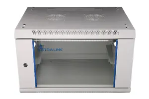 Extralink Wall Mounted Rackmount Cabinet 6U 600x600 Grey with Key Lock and Rack Rails