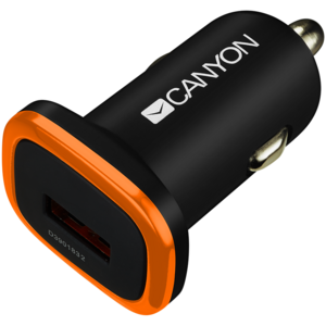 Canyon CNE-CCA01B PDA/mobīlo telefonu lādētājs Melns, Oranžs Auto