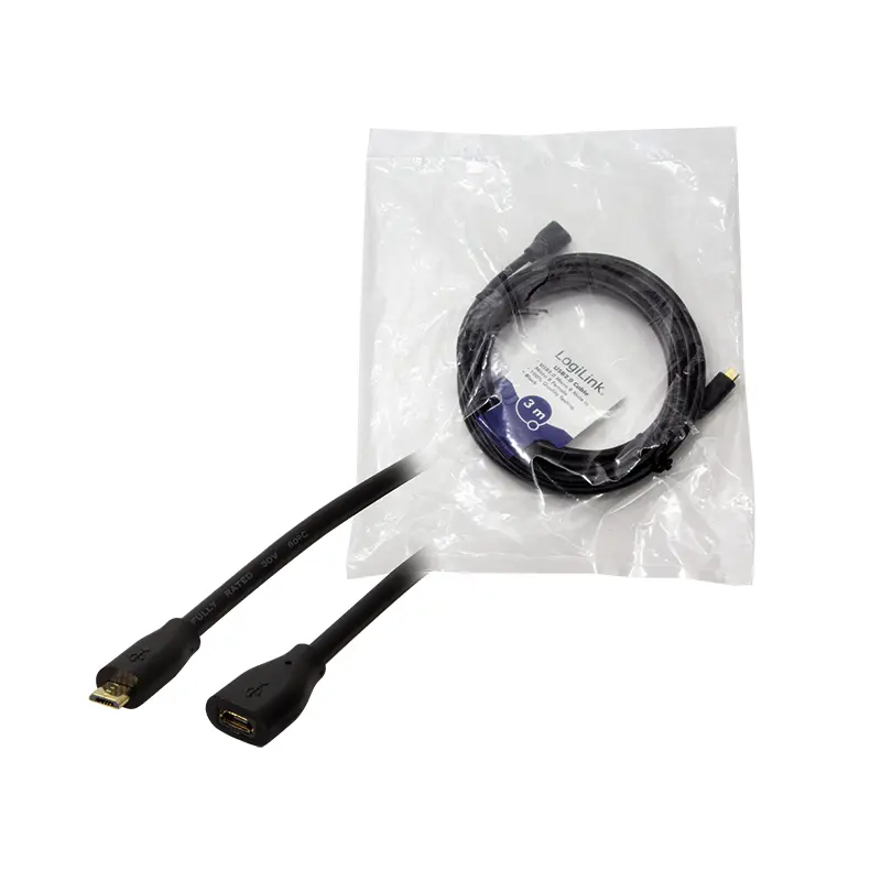 LogiLink CU0124 USB 2.0 Кабель 3 м Micro-USB B Photo 3