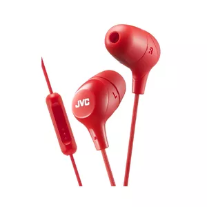 JVC HA-FX38M-R-E Inner Ear Headphones with Remote & Mic