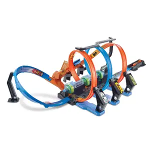 Набор трассы и машины Hot Wheels Action Corkscrew Crash — пластик, разноцветный, для 5–99 лет, питание 4 × батареи D