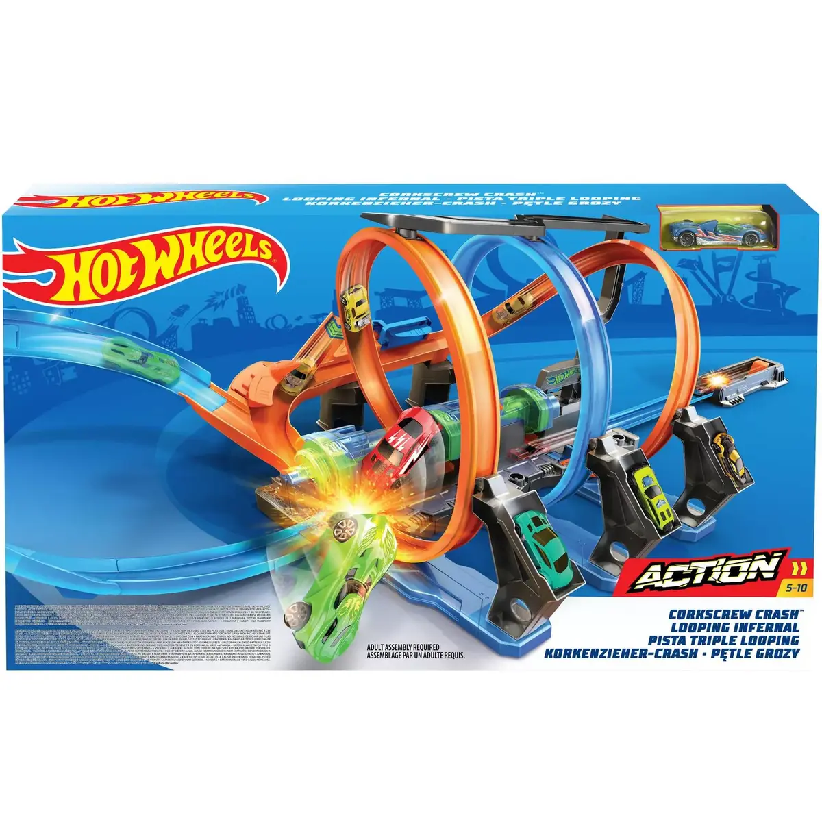Hot Wheels Action Corkscrew Crash — набор трассы Photo 6