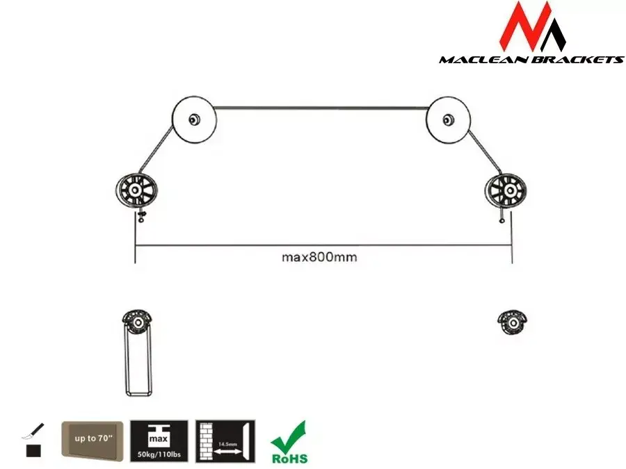 LCD kronšteins MACLEAN MC-557B Photo 2