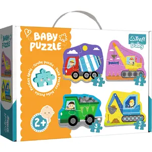 TREFL 36072 Baby Classic Vehicles on the Construction Site Jigsaw Puzzle 6 Pieces for Toddlers Aged 2 Years and Older