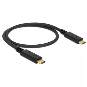 USB кабель DeLOCK 83043 USB 2.0 0.5м USB C черный
