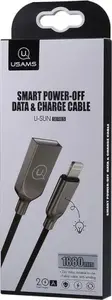 usams power-off cable IPYSUSB201 Lightning connector 1.9 m black