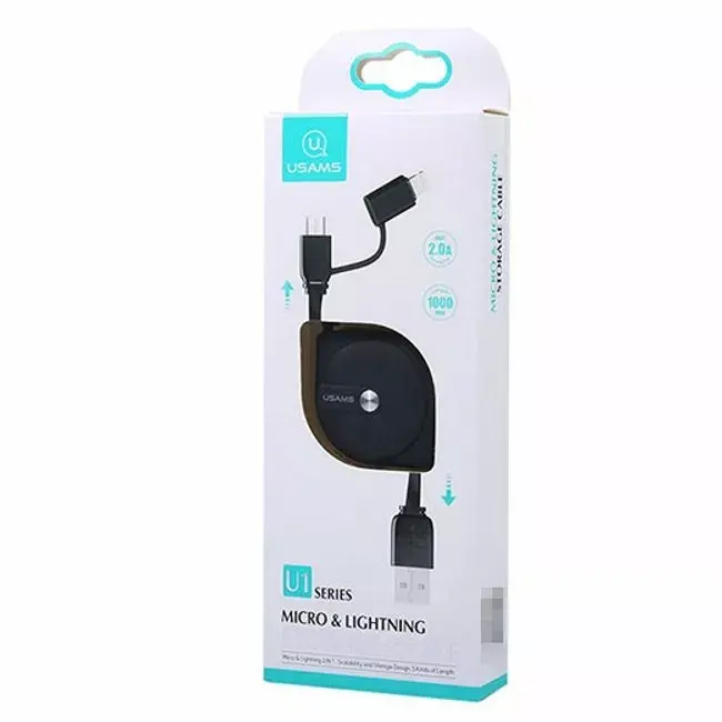 Usams US-SJ192 U1 2в1 Micro USB и Lightning 1 м Photo 5