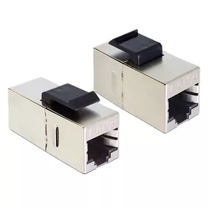 DeLOCK 86204 kabeļu spraudņu pāreja RJ45 Melns, Sudrabs