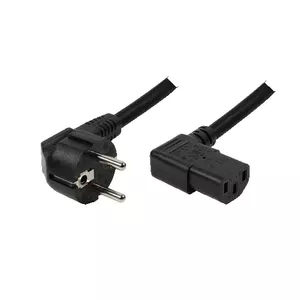 IEC-C13 Coupler LogiLink Swiss-IEC 2m Black