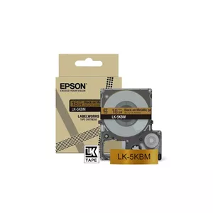 Label Tape Epson LK-5SBM Black Silver Thermal Transfer 1.8cm