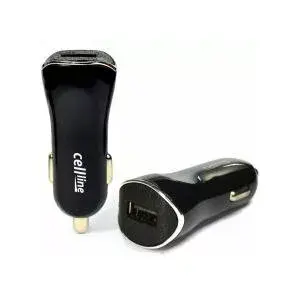 Car charger Cellline model Cel000006 — 1x USB output 1A, black