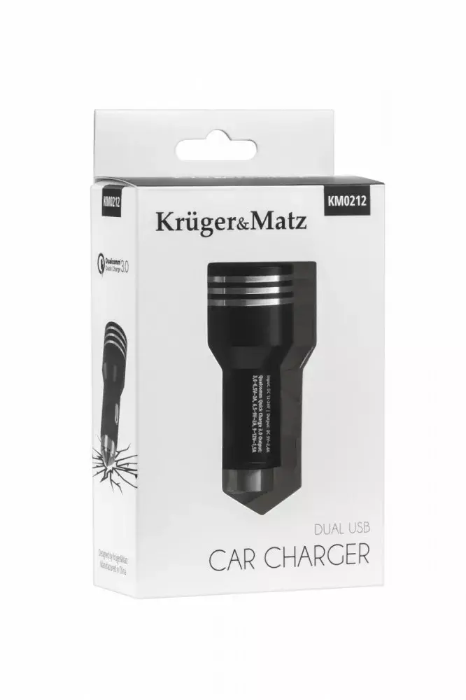 Auto lādētājs kruger & matz KM0212 Quick Charge 3.0 Photo 2