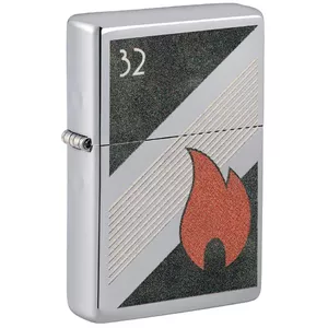 Lighter Zippo 48623 by Zippo — Classic refillable metal lighter with flame design