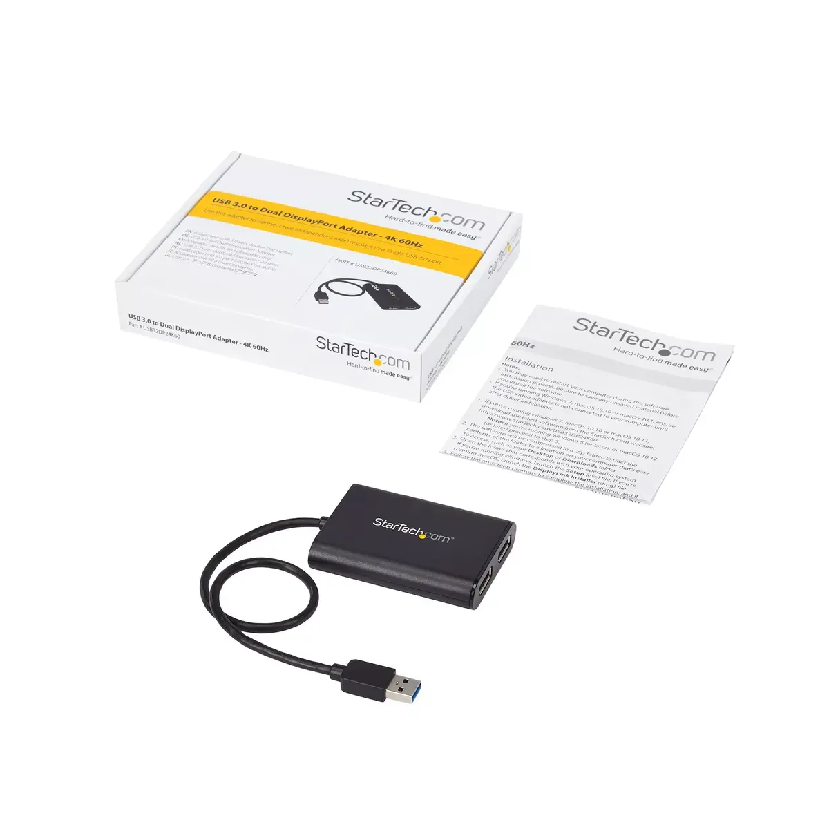 USB 3.0 uz diviem DisplayPort adapteris StarTech.com USB32DP24K60 Photo 7