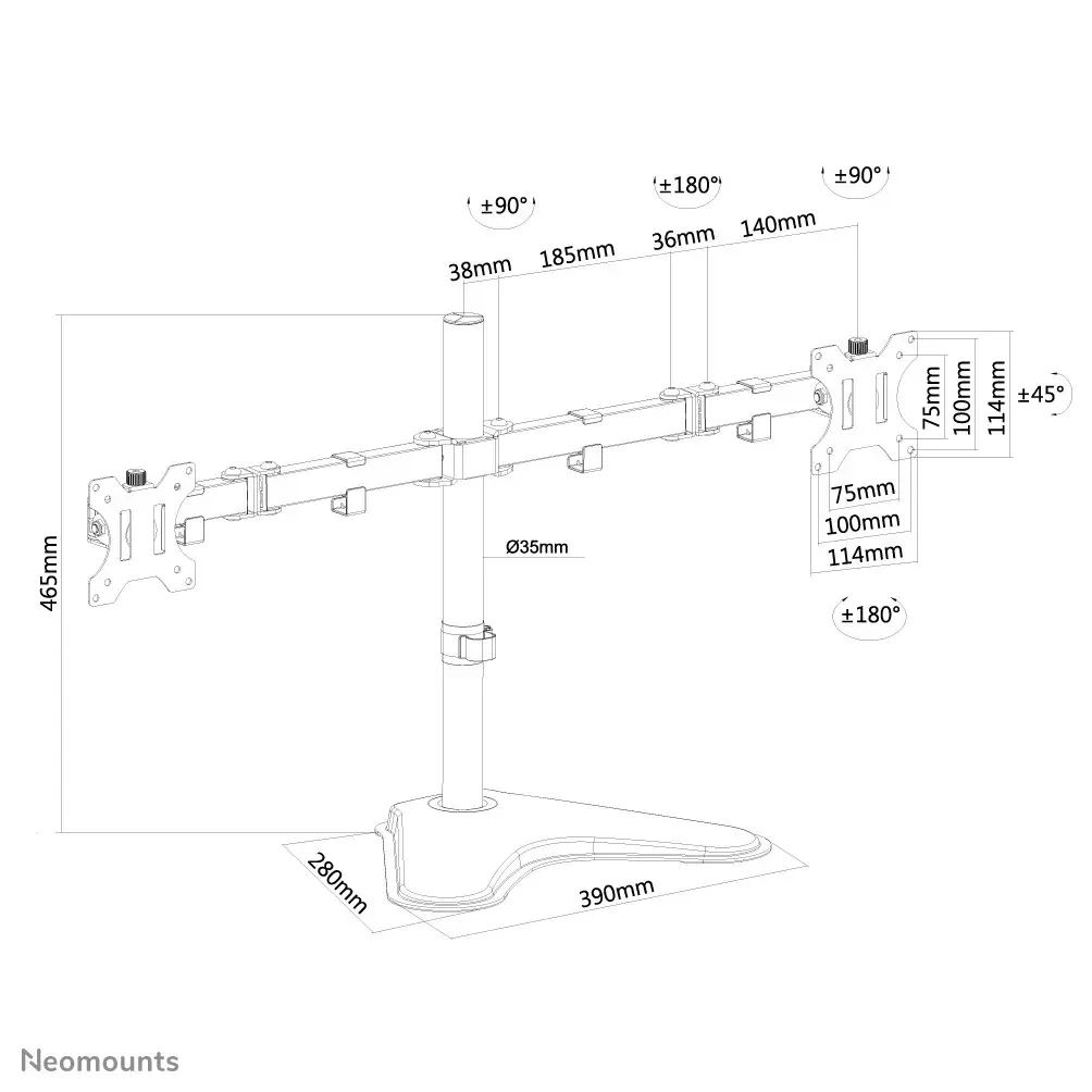 Крепление для монитора Neomounts FPMA-D550DDBLACK Photo 11