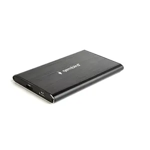 Корпус для HDD Gembird EE2-U3S-4 для 2.5" SATA, 1 отсек, USB 3.2 Gen 1 (5 Гбит/с), Micro-USB B, алюминий, чёрный
