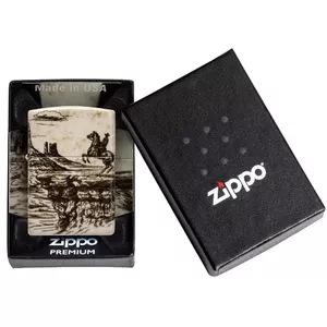 Windproof Metal Lighter Zippo 48518 — refillable metal construction, classic flip-top design