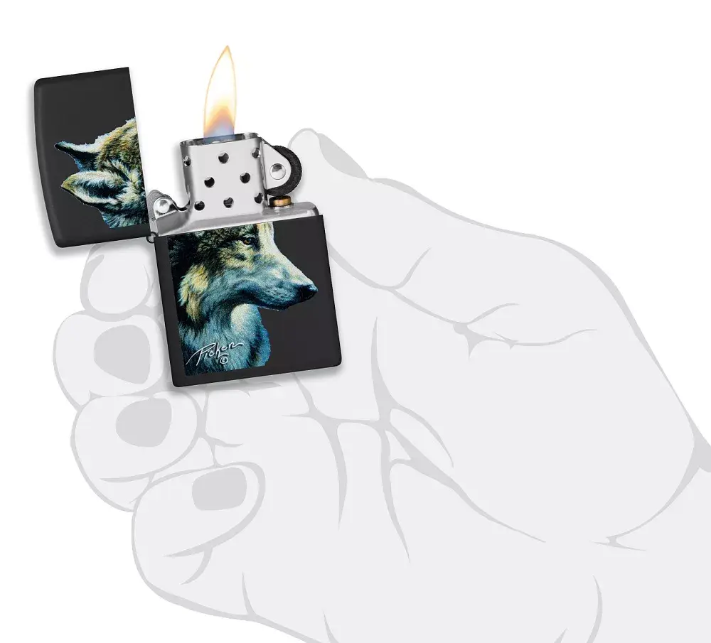 Zippo lighter 48598 — Wolf Head design Photo 6