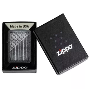 Windproof metal lighter Zippo 49485 with classic flip-top design and refillable fuel system