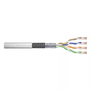 Network Cable Digitus CAT 5e SF/UTP Twisted Pair Patch Cord Raw 100m Grey
