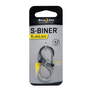 Карабин NITEIZE S-Biner SlideLock №2 — двухстворчатый мини-коннектор из нержавеющей стали