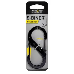 Карабин S-Biner SlideLock размер №4 от NITEIZE, двустворчатый соединитель со слайд-блокировкой