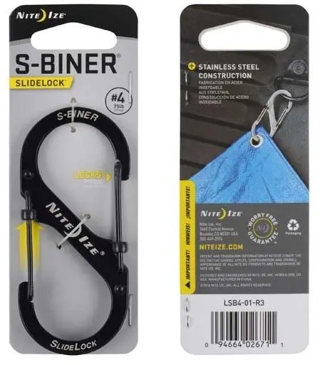 Karabīne S-Biner SlideLock izmērs #4 no