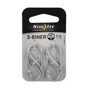 Карабин NITEIZE S-Biner #1 двойной замок нержавеющая сталь, маленький