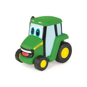 Rotaļu traktors TOMY John Deere Johnny Push N Roll, plastmasa, 1.5+, melns/zaļš/dzeltens