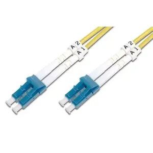Fiber Optic Patch Cable TECHLY LC–LC OS2 9/125 µm, 1 m, yellow
