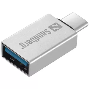 Sandberg USB-C to USB 3.0 Dongle USB 3.2 Gen 1 (3.1 Gen 1) Type-C Sudrabs