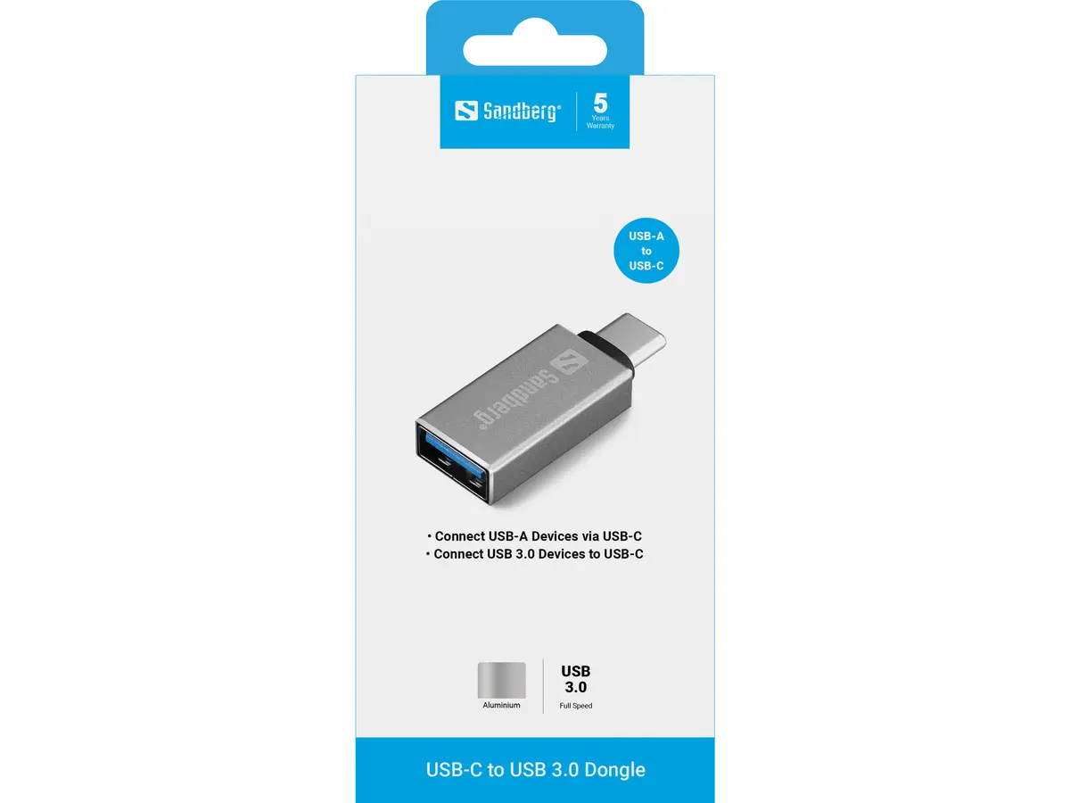 Адаптер Sandberg USB-C to USB 3.0 Dongle Photo 2