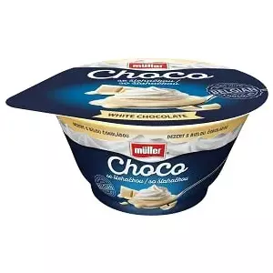 Десерт Müller Choco со взбитыми сливками и вкусом белого шоколада, 10,8%, 135г