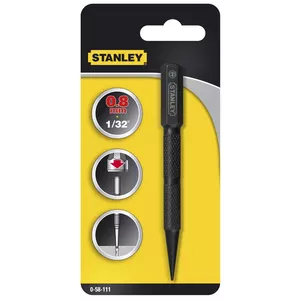 Nail punch STANLEY 0-58-113, tempered steel, 102 mm length, 2.4 mm tip