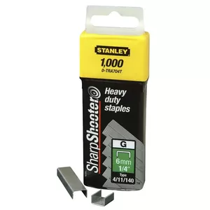 Clamp Stanley Heavy Duty Staples Type G 4/11/140 1000 pcs 6 mm