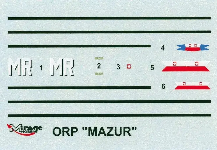 Mirage ORP Mazur wz.39 — сборная модель артиллерии Photo 3