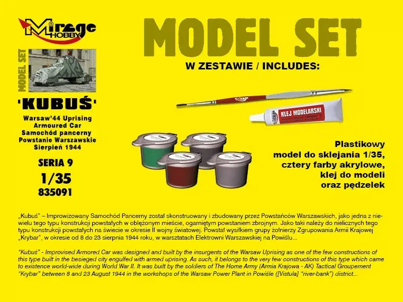 Mirage Armored car 'Kubuś' toy construction set Photo 3
