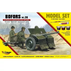 Mirage Bofors Gun wz36 противотанковая 37 мм модельный набор — масштаб не указан