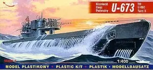 Construction Model Mirage German Submarine U-673 Typ VIIC Turm II Kit 40412
