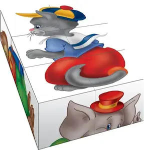 Puzzle blocks set Adamigo G-3440 — 6 picture pieces for children