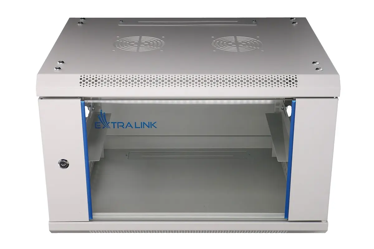 Extralink Wall Mounted Rack Cabinet 6U 600x450 Gray Photo 5