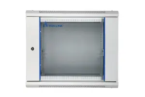Extralink Wall Mounted Rack Cabinet 9U 600x450 Grey with Key Lock and Rack Rails
