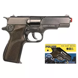 Metal police pistol Pulio GONHER 125/0 155125/0 — metal toy pistol, model 125/0