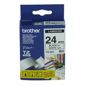 Marķēšanas lente Brother TZ-251 Melna 8m 2.4cm