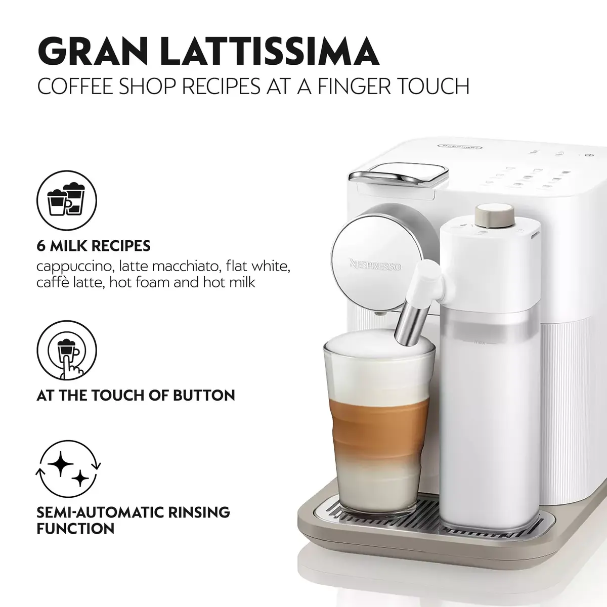 Capsule coffee machine De’Longhi 1 L Lattissima One Photo 4