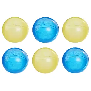 Water balloons HASBRO Nerf Super Soaker Hydro Balls — built-in water tank, 6 pcs, plastic, blue/yellow, age 6+