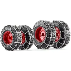Scale model tractor wheels with chains Wiking Fendt 828 – accessory for model vehicles