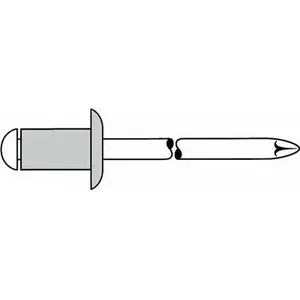 Blind rivet GESIPA 6301002, aluminum body with steel mandrel, 5×25 mm flat head